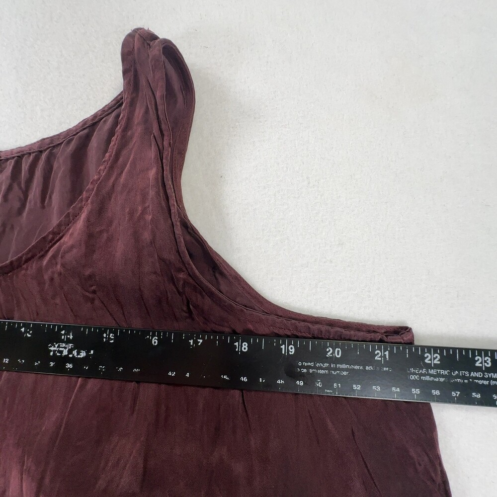 Eileen Fisher Cupro Tank Top Sleeveless Burgundy Women's Size Medium - Picture 6 of 8